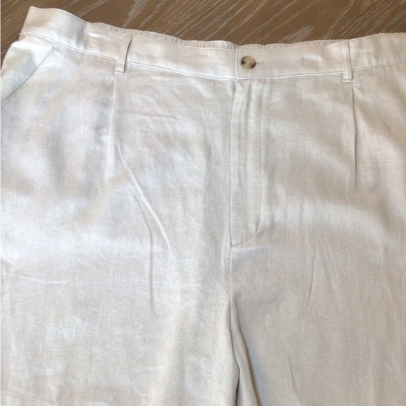 Time And Tru Plus Size Womens Beige Linen Blend Pleated 5” Shorts Size XXXL (22) - Picture 5 of 11